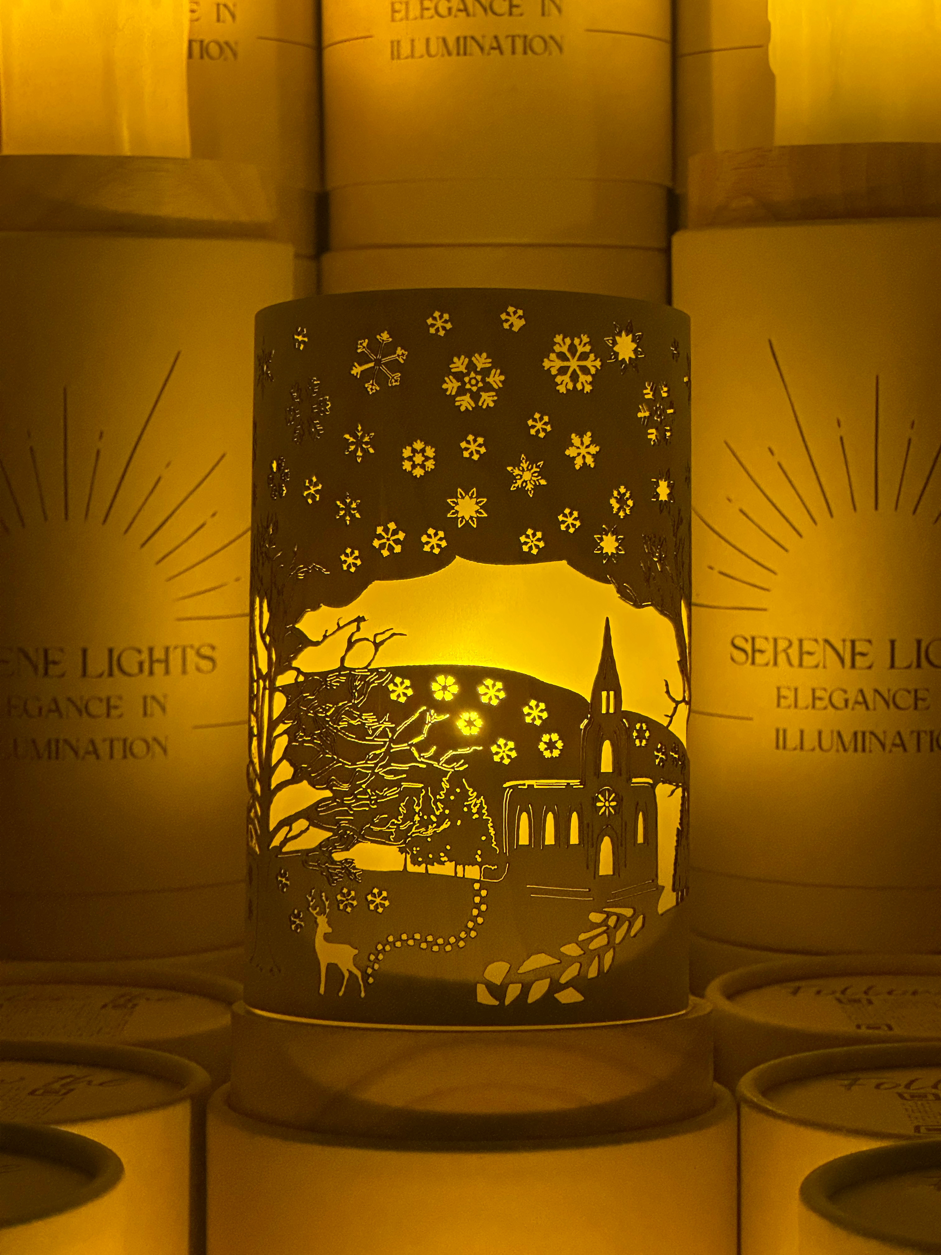 Serene Lights - Vendita all'ingrosso Decorazioni da tavolo - Portacandela Holiday Home – Decorazioni Festive, Design Intercambiabile, Regalo Unico, Candela LED Ricaricabile3