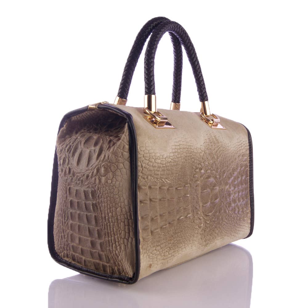 FIRENZE ARTEGIANI – Bolsa de ombro – Mulher por atacado – Sacola feminina Anacapri. Camurça de couro genuíno gravada9