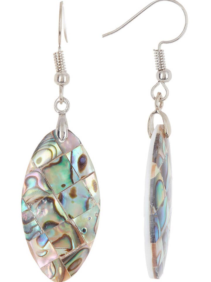 Abalone Shell Drop Earrings - SF for wholesale by Zoey Simmons