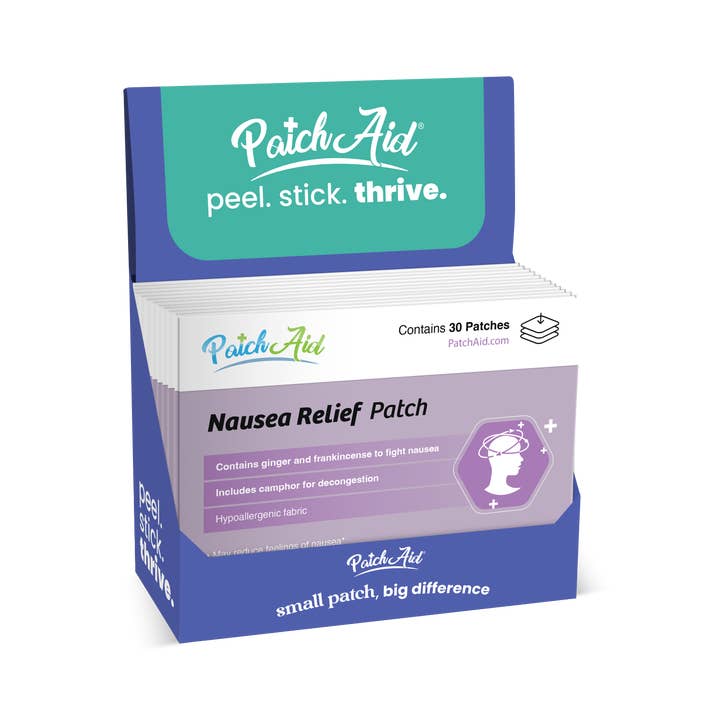 PatchAid – Großhandel Nahrungsergänzungsmittel/Vitamin zum Einnehmen – Pflaster zur Linderung von Übelkeit — Sanftes und natürliches Mittel gegen Übelkeit