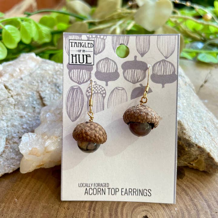 Tangled Up In Hue - Wholesale Jewellery – Men's - Foraged Acorn Top Earrings and Necklaces3