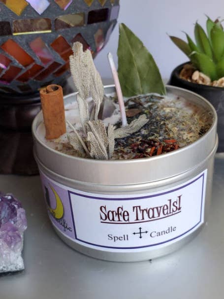 VIAJES SEGUROS/Vela de hechizos, vela ritual, brujería para venta al por mayor de Spellerific - For All Your Witchy Needs!