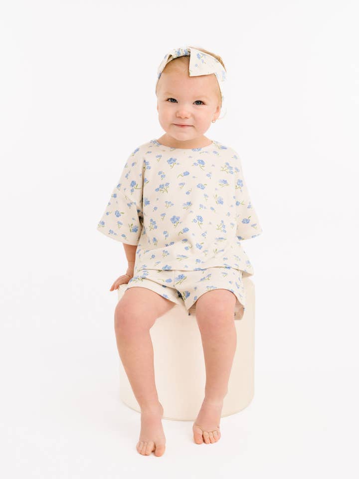 Blue Blooms Slouchy Set for wholesale by Little One Shop