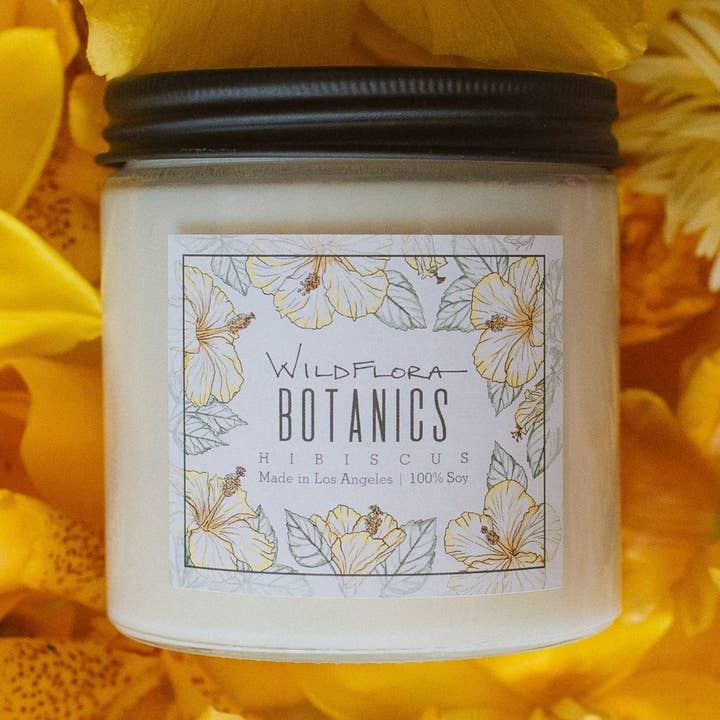 Candele WildFlora all'ingrosso: Linea Botanica: IBISCO per la vendita all'ingrosso da parte di WildFlora