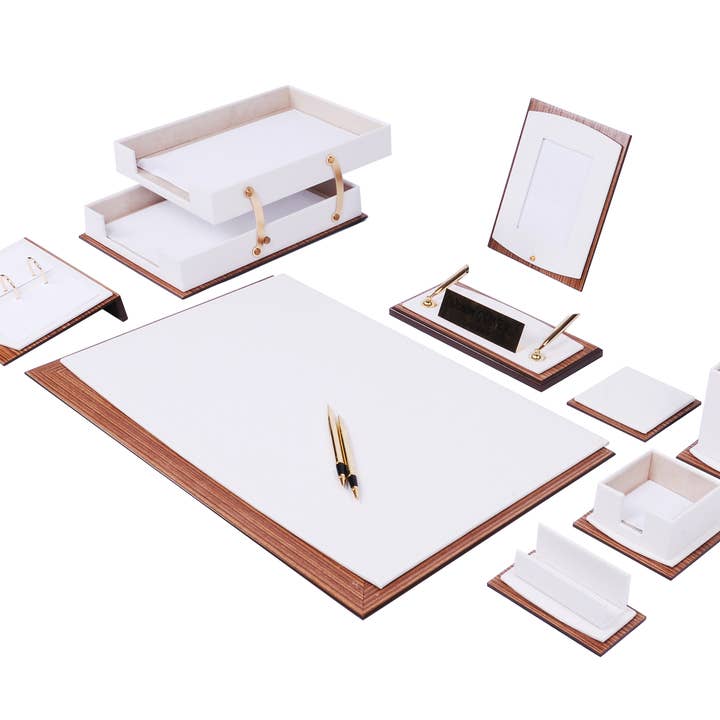 MOOG Star Leather Deluxe Desk Set - Office Set -11 PCS for wholesale by MOOG LLC