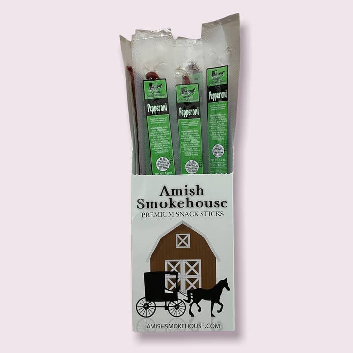 Pepperoni Beef Sticks 21 Ct. Individually Wrapped for wholesale by Amish Smokehouse