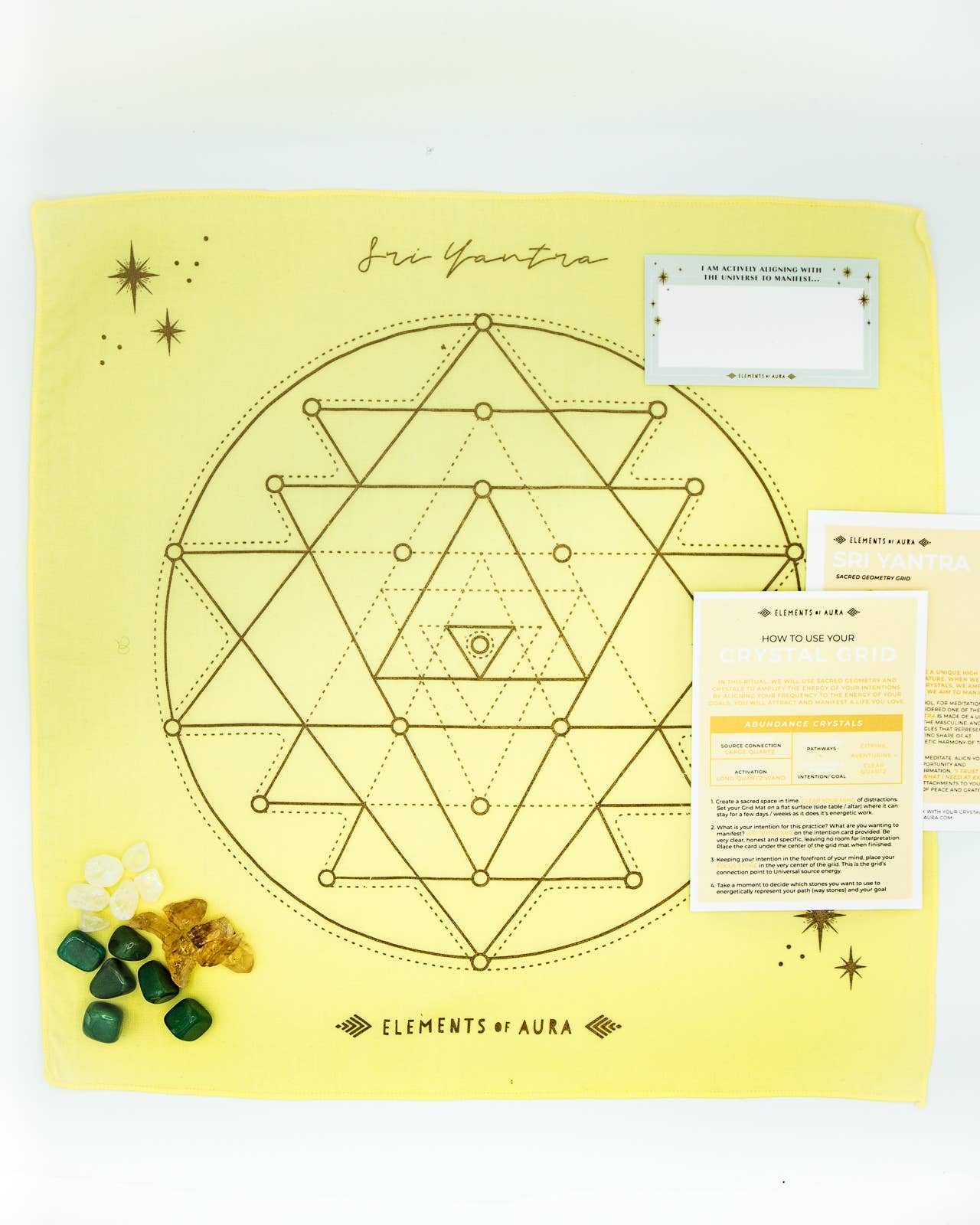 Elements of Aura - Wholesale Spiritual Stone/Crystal - Abundance Crystal Grid - A Manifesting Starter Kit1