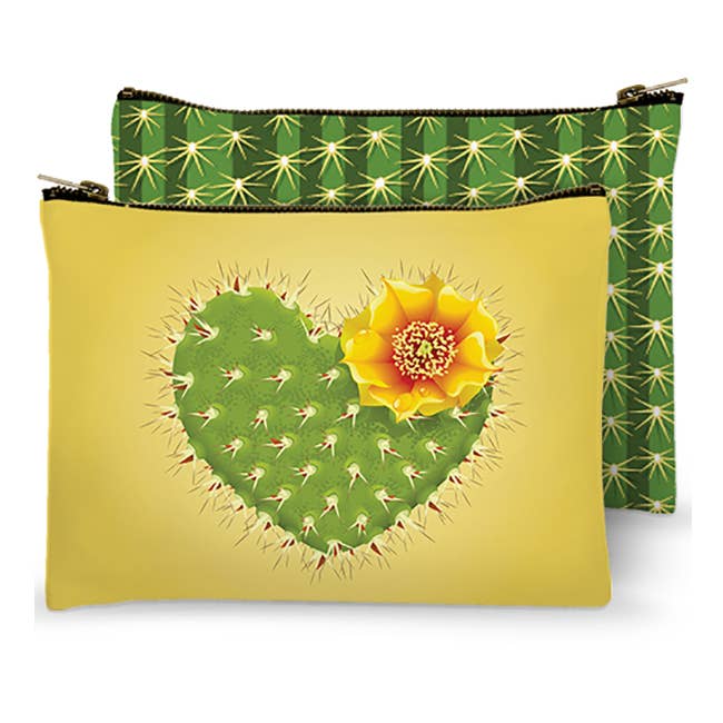 Bolsa con cremallera - corazón de cactus (nombre gota) para venta al por mayor de Mariasch Studios