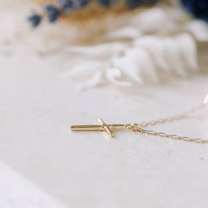 The Gilded Witch - Wholesale Pendant/Charm Necklace - La Croix "The Cross" Necklace: French Gothic Gold Filled