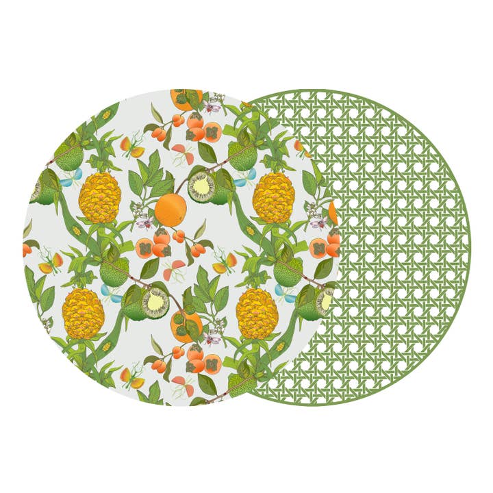 RONDE TWEEZIJDIGE ANANAS VAN KATOEN EN GANZENVEER MET EEN VLEUGJE SAKSISCH GRIJS voor wholesale door Holly Stuart Home