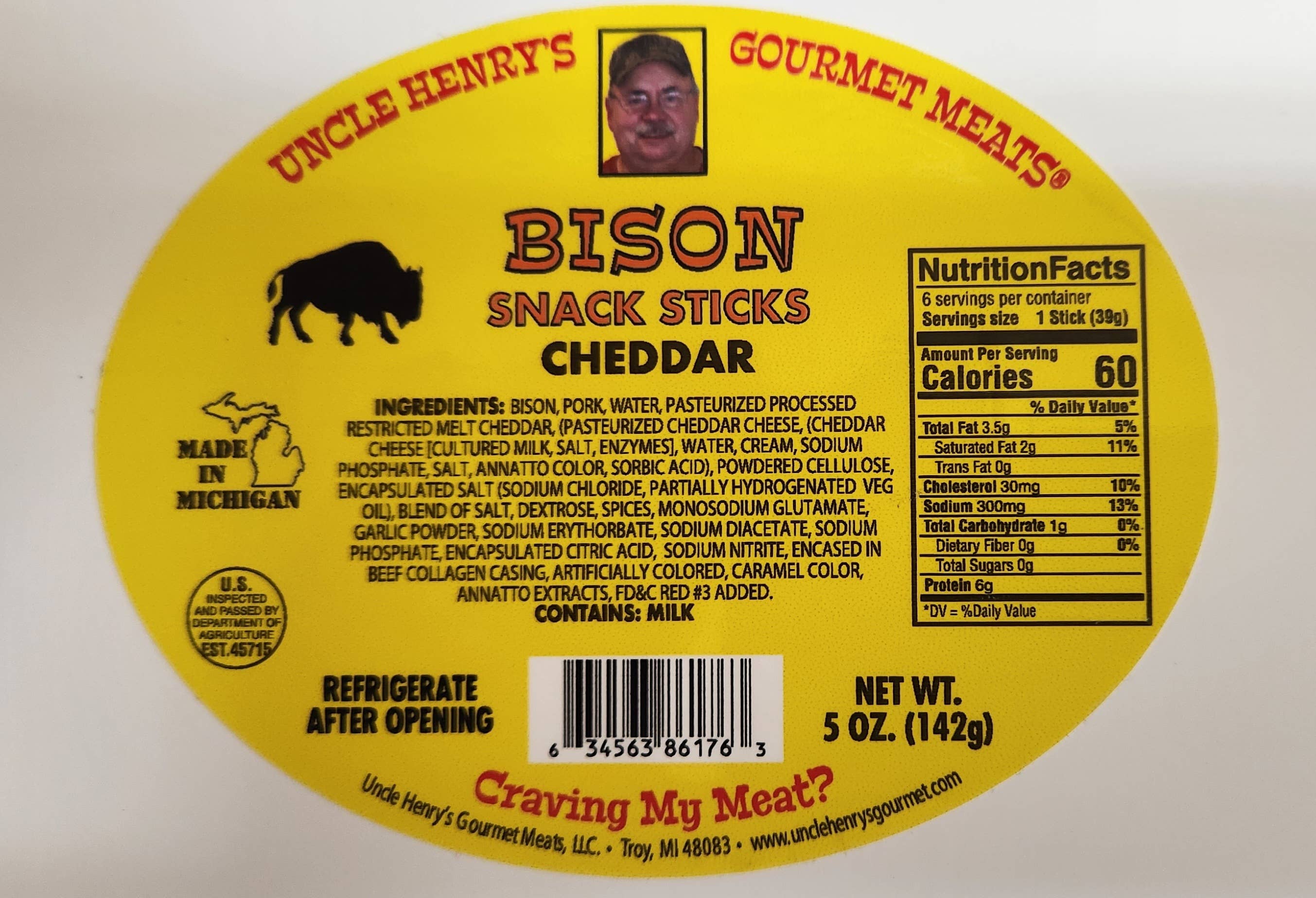 uncle henrys gourmet meats - Venta al por mayor Cecina - Cheddar de bisonte1