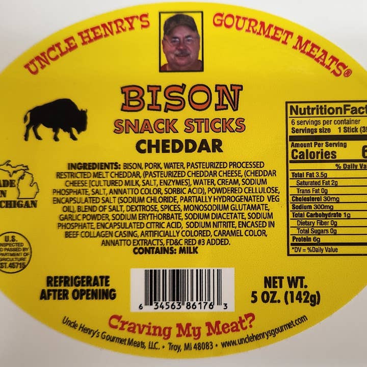 uncle henrys gourmet meats – wholesale Jerky – Bison Cheddar1
