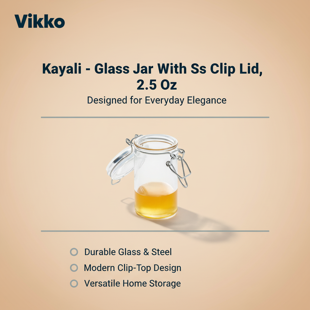 Kadra Kitchenware - Wholesale Jar - Kayali - Glass Jar With Ss Clip Lid, 2.5 Oz3