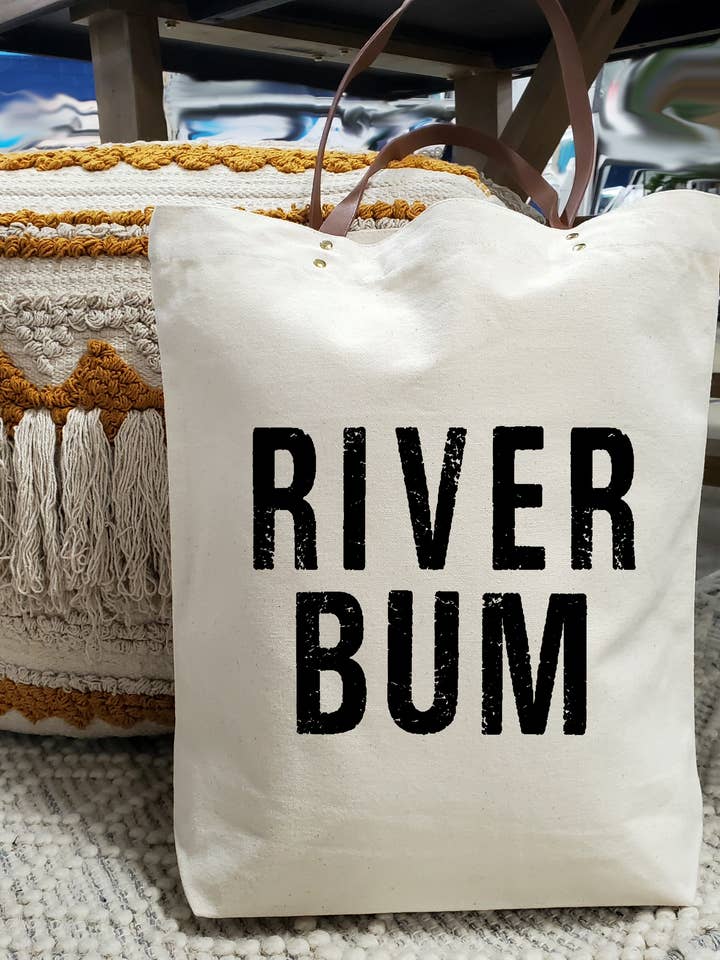 Canvas Leather Tote Bag / Eco friendly Bag / Reusable for wholesale by Maggie G