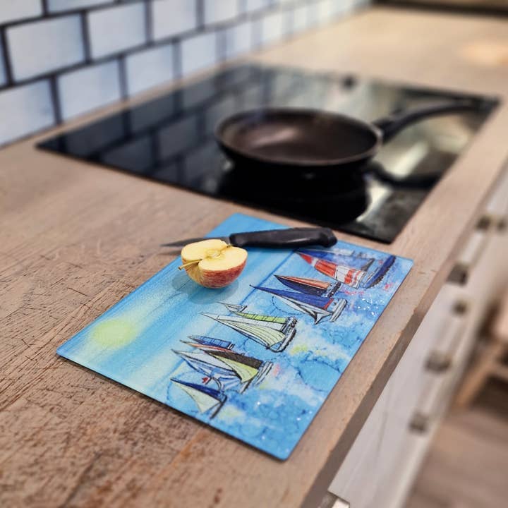 By Jo Crafts – wholesale Placemat – 83-WTS Nautical Regatta Boats Worktop Saver 8