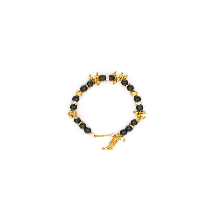 Onyx und Gold Hämatit Armband für den Großhandel von Popvibe