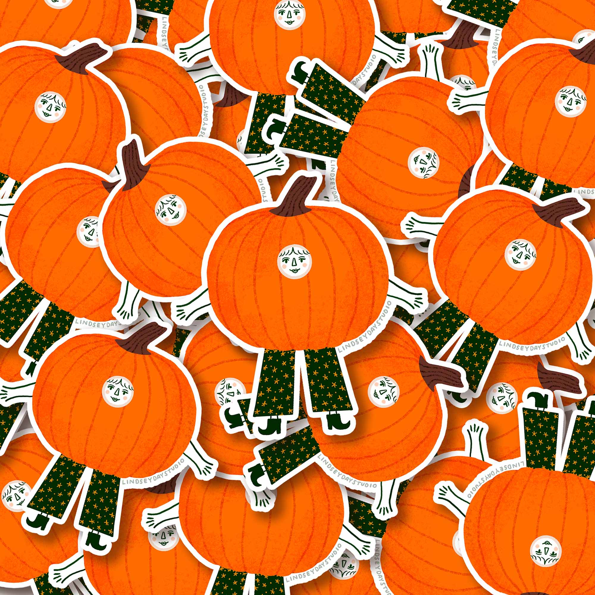 Lindsey Day Studio - Wholesale Sticker - Paula Pumpkin Sticker, Funny Sticker, Halloween Sticker8