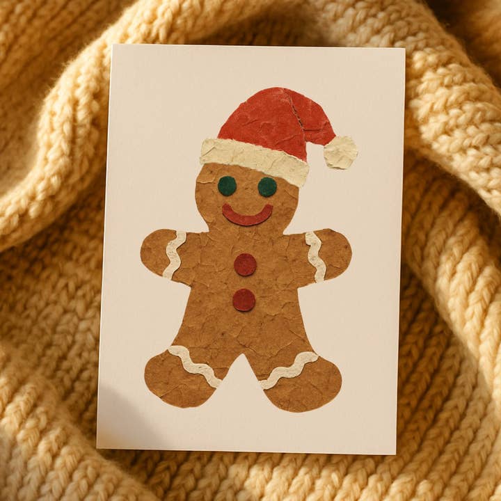 Tarjeta de Felicitación Hombre de Jengibre, Paquete de 10 para venta al por mayor de Kin Press Cards