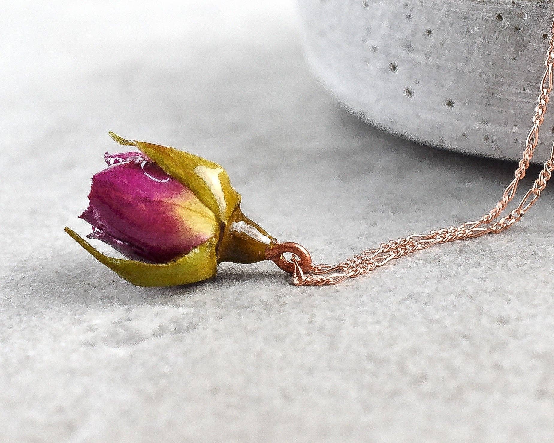 MadamLili - Wholesale Pendant/Charm Necklace - Real rose necklace - romantic jewellery made of 925 sterling8