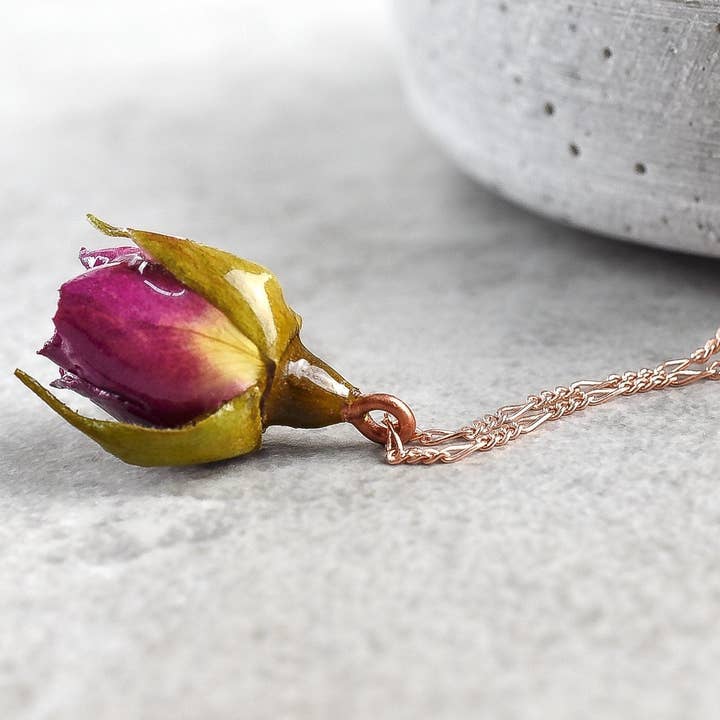 MadamLili - Wholesale Pendant/Charm Necklace - Real rose necklace - romantic jewellery made of 925 sterling8