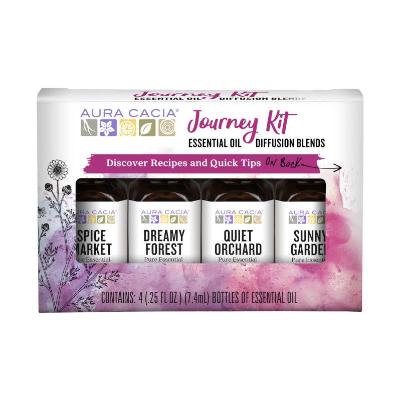 Aura Cacia - Wholesale Essential Oil - Journey to Diffusion Kit 100% Pure Essential Oils|4 Blends
