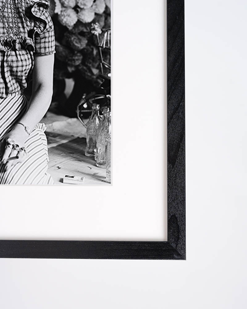 Black Thoughtful - Frida Kahlo. Wall art print with frame. for wholesale on Faire3