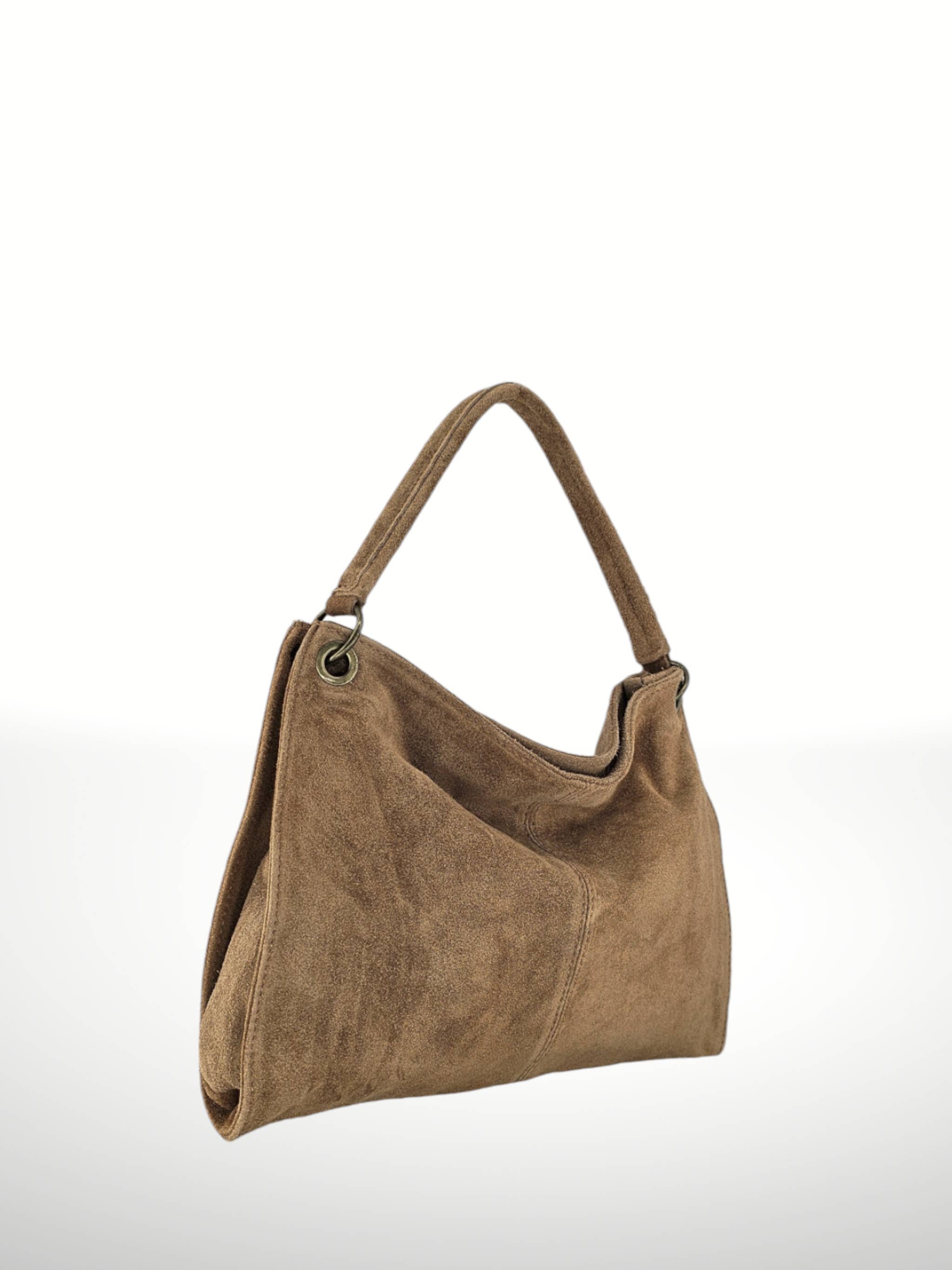 ITALIAN'S LEATHER - Wholesale Shoulder Bag - Women's - Riccio Suede Leather Bag 22021416