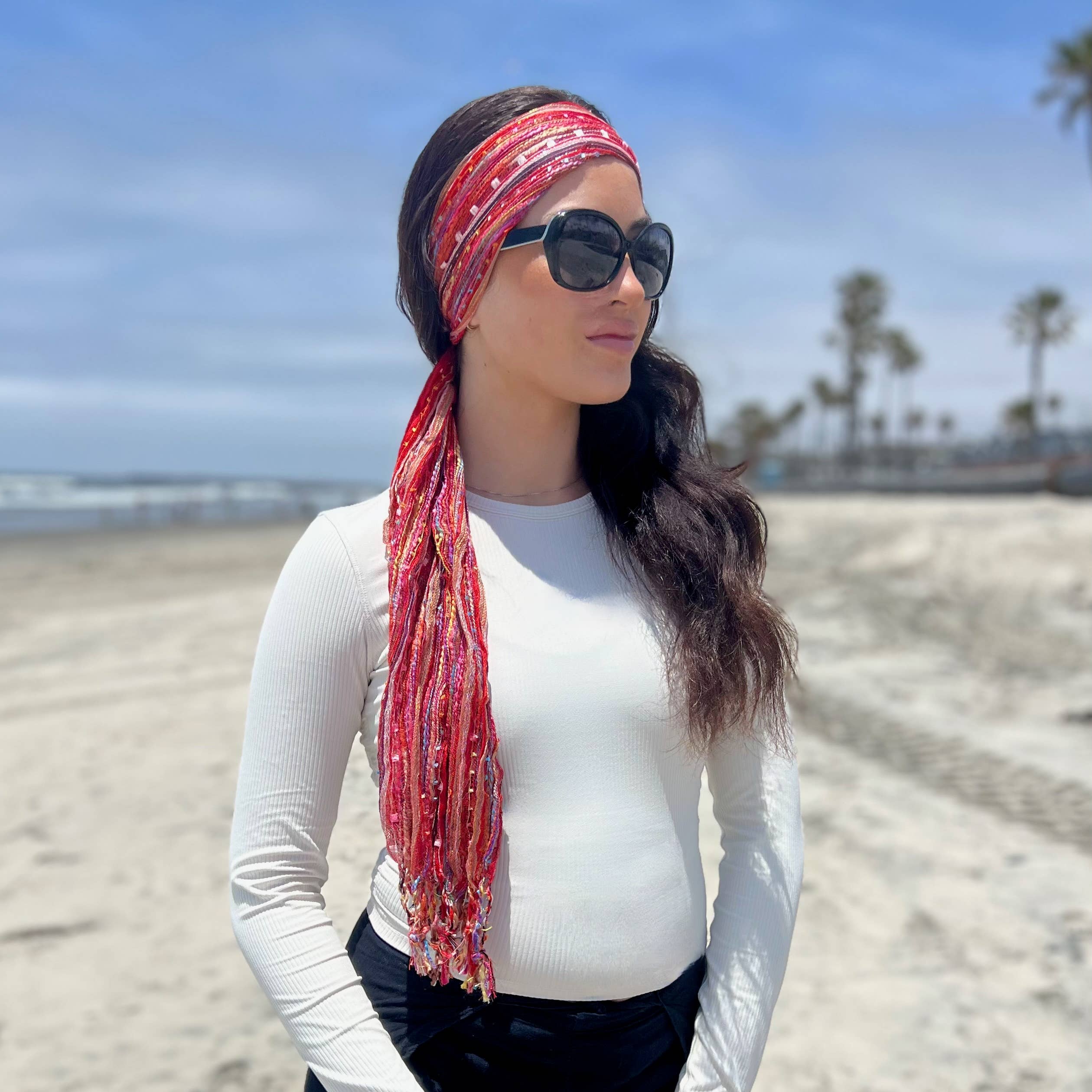 Humble Hilo – wholesale Scarf – Women's – Humble Hilo Multicolored Thread Artisan Scarf93