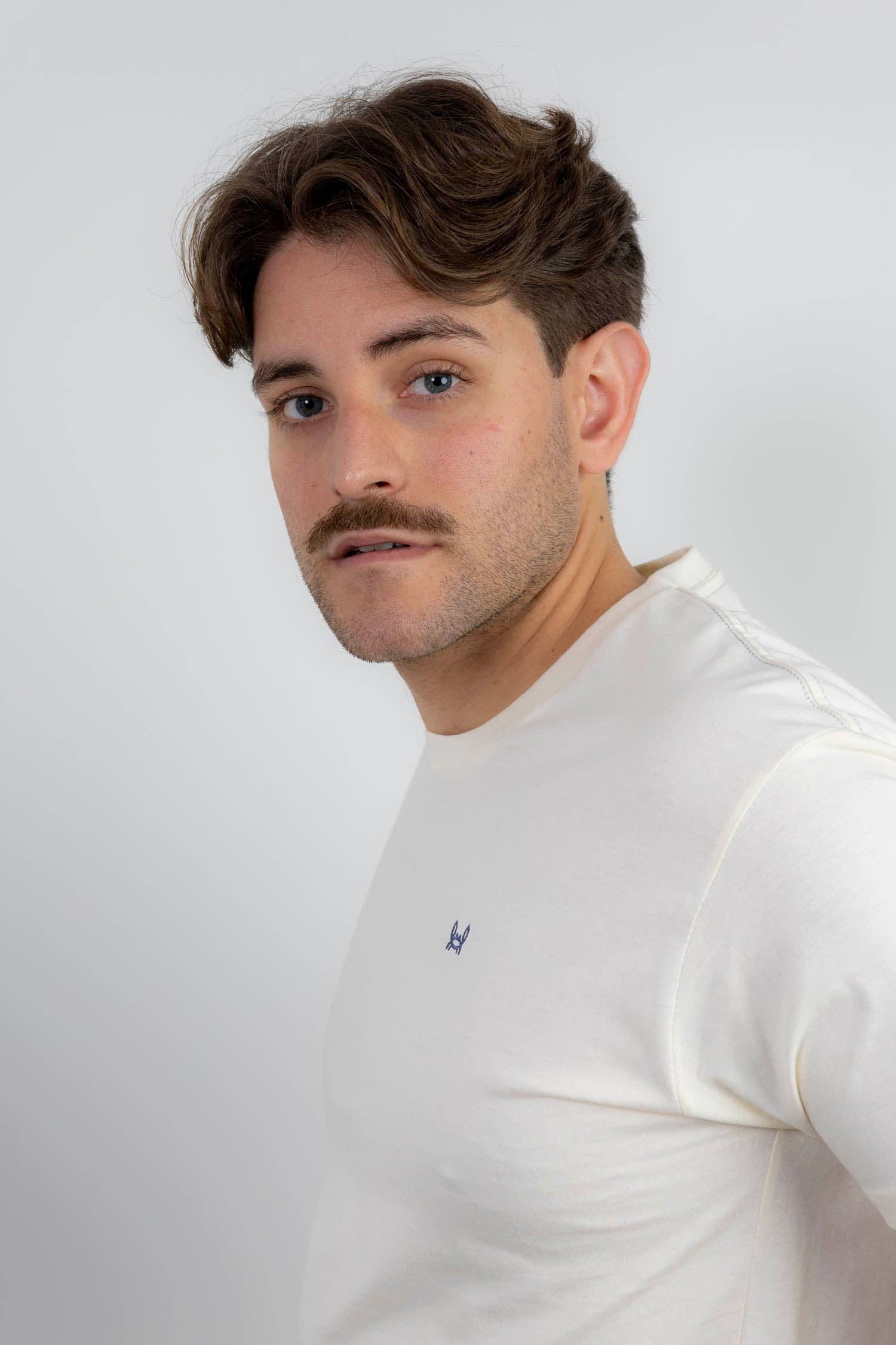 Custi Mikelo: Made in Spain - Wholesale T-Shirt - Men's - Off-White Basic T-Shirt1