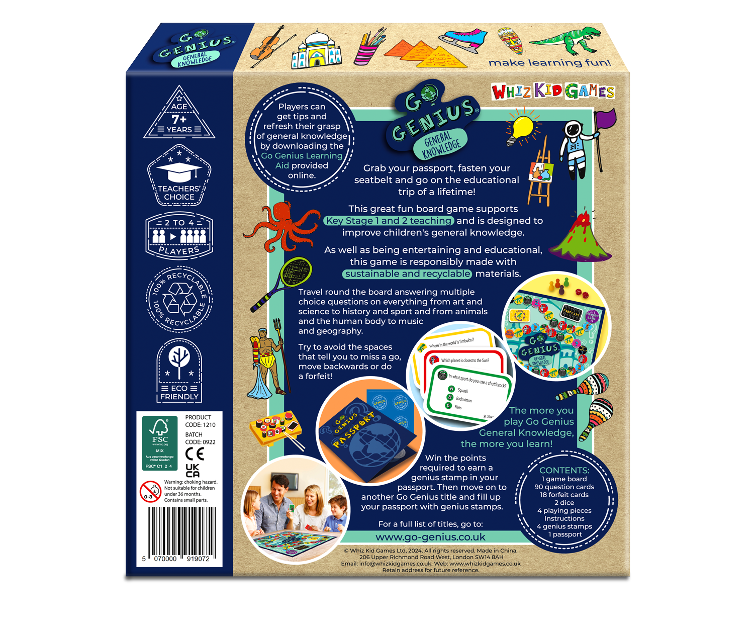 Whiz Kid Games - Wholesale Board Game - Board games Go Genius General Knowledge by Whiz Kid Games1