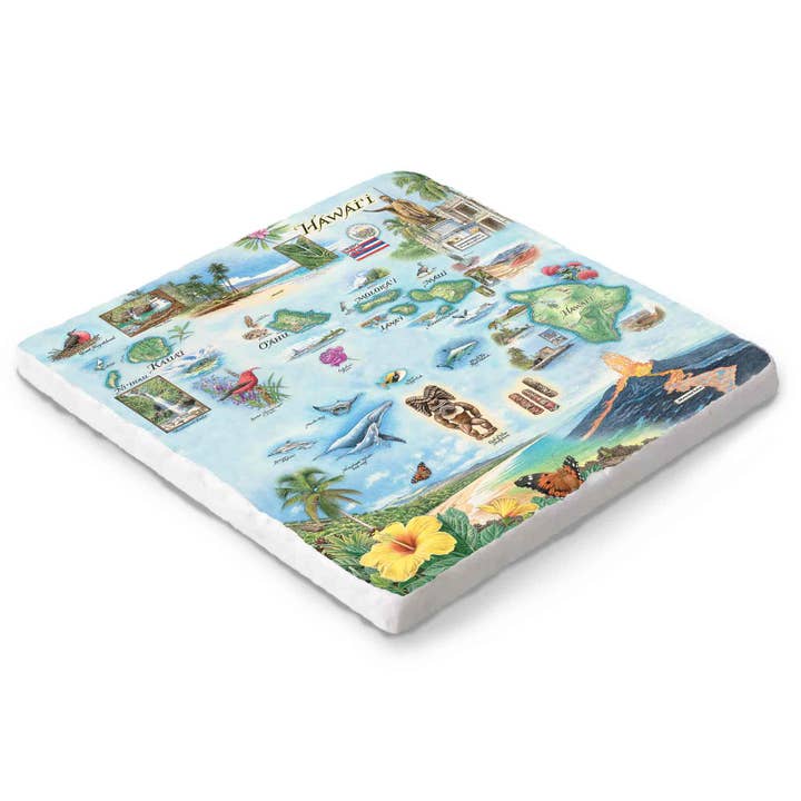 Hawai'i Natural Stone Trivet for wholesale by XPLORER MAPS