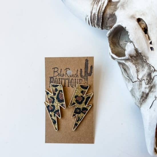 Boho Ranch Shop - Wholesale Stud/Post Earrings - Western Thunderbolt Lighting Bolt Earring Earrings