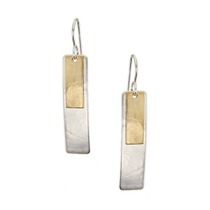 Marjorie Baer - Wholesale Dangle Earrings - Medium Layered Rectangles Wire Earrings