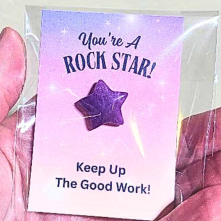 Paradise Island Gold and Silver - Wholesale Teacher/Back-to-School Card - Rock Star Teachers Reward Card – 10 Pack Stone Star Gifts1