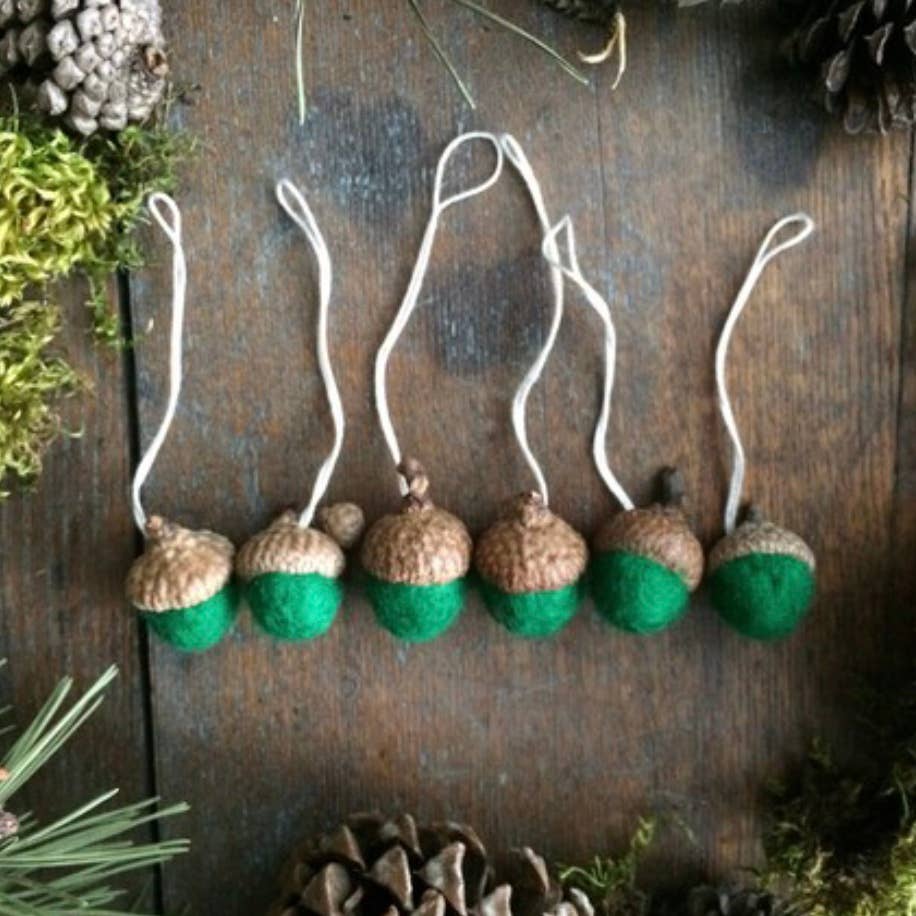 House of Moss - Vendita all'ingrosso Decorazione - Ornamento Ghianda | Mini Ornamento in Lana | 18 Colori12