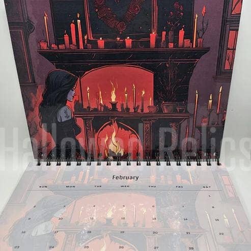 Hallowed Relics - Wholesale Calendar - 2025 Gothic Witch Moon Phase Calendar & Celestial Planner2