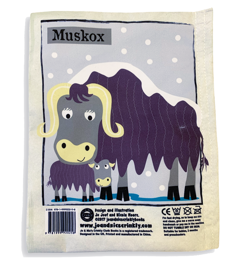 Jo & Nic's Crinkly Cloth Books - Wholesale Baby & Toddler Book (0-2) - Nursery Times Crinkly Newspaper - Arctic Animals3