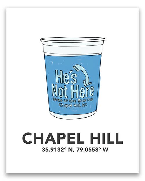 Nixie - Wholesale Art Print - UNC Chapel Hill Blue Cup Art Print5
