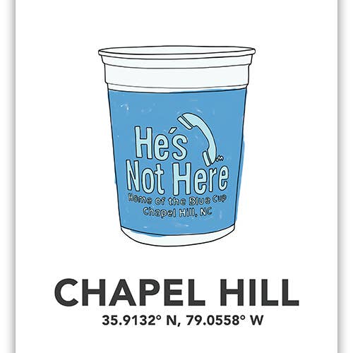 Nixie - Wholesale Art Print - UNC Chapel Hill Blue Cup Art Print5