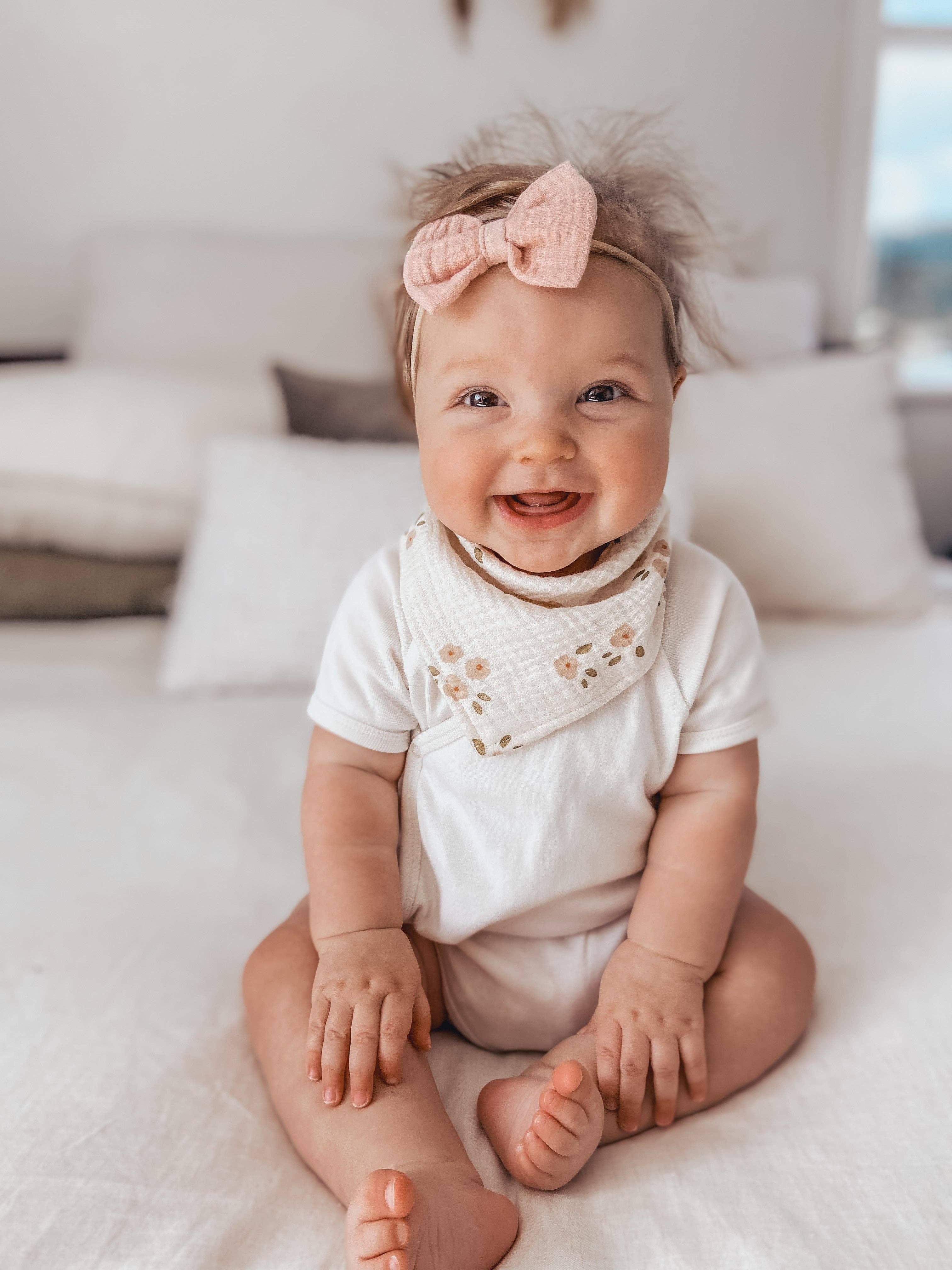 Over the Dandelions - Wholesale Bib - Baby - Organic Muslin Bib Daisy2