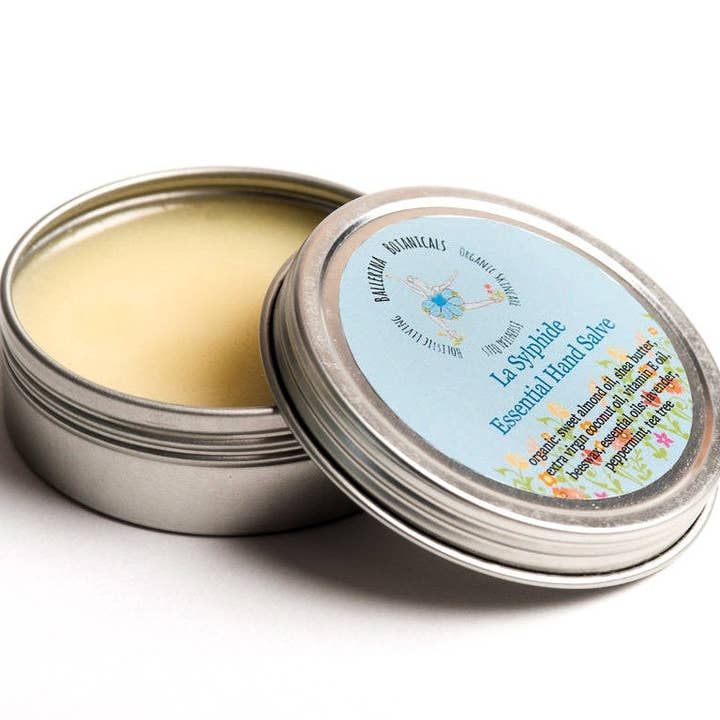 Lavender & Peppermint Organic Hand Salve with Tea Tree for wholesale by Ballerina Botanicals