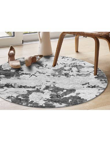 Mani Textile – wholesale Matta – Rund matta i grått1