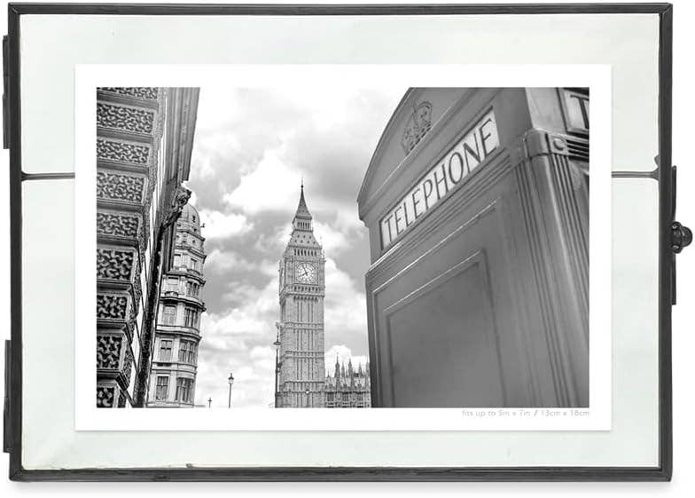 Isaac Jacobs International - Wholesale Picture Frame - Isaac Jacobs Metal Floating Photo Frame w/ Locket Bead Clasp34