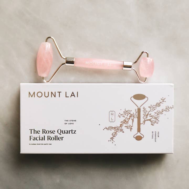 Mount Lai - Wholesale Face/Beauty Roller - The De-Puffing Rose Quartz Facial Roller