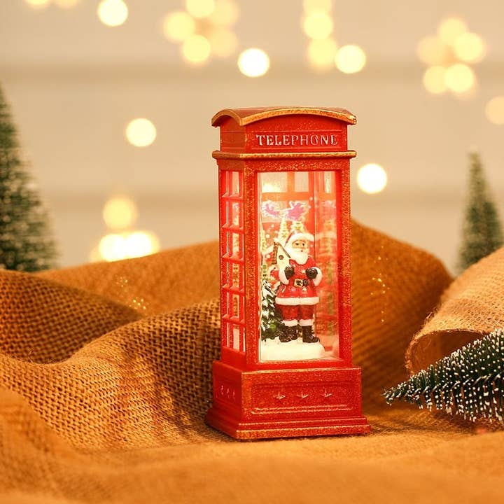 UZ Wholesale Store - Wholesale Christmas Decoration - Christmas Lights And Oil Lamps In Unwatered Phone Booth