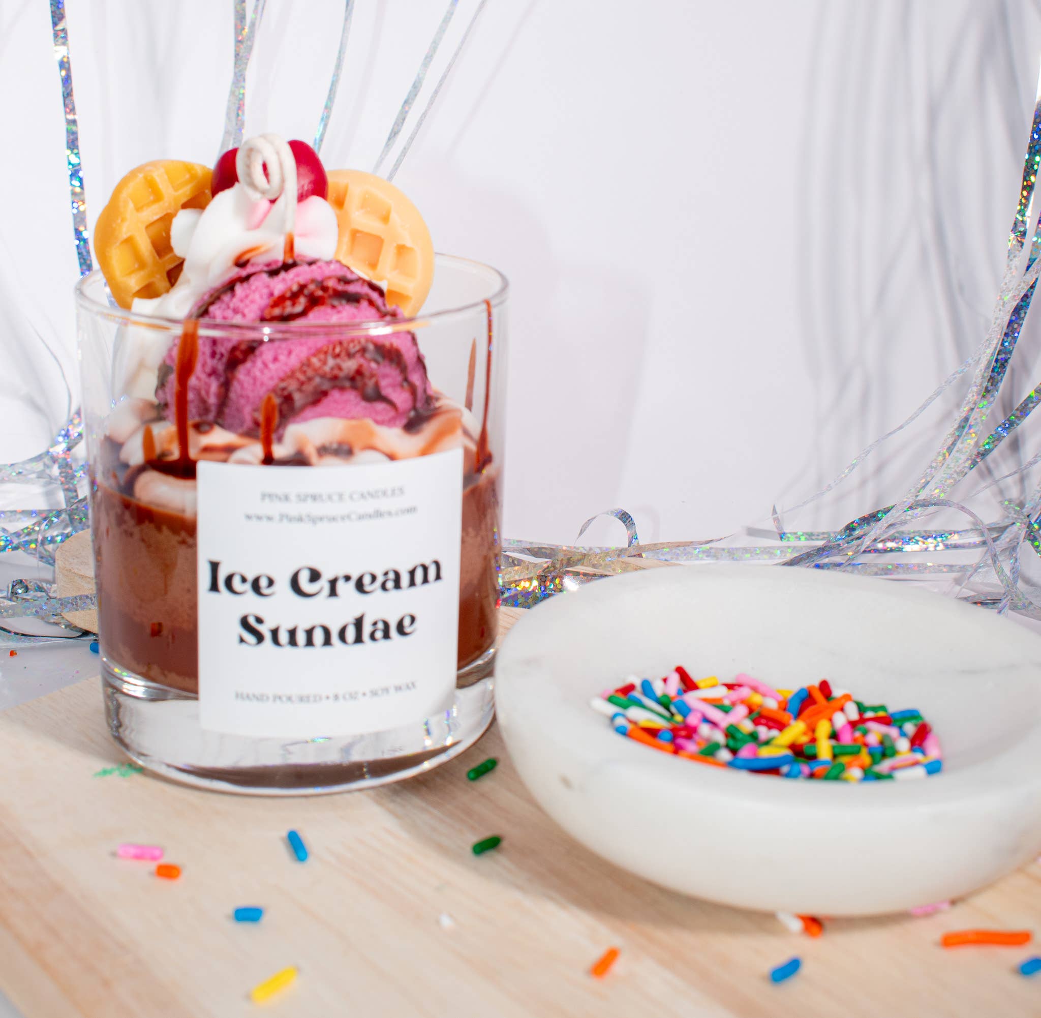 Pink Spruce - Wholesale Novelty Candle - Ice Cream Sundae Novelty Candle 3