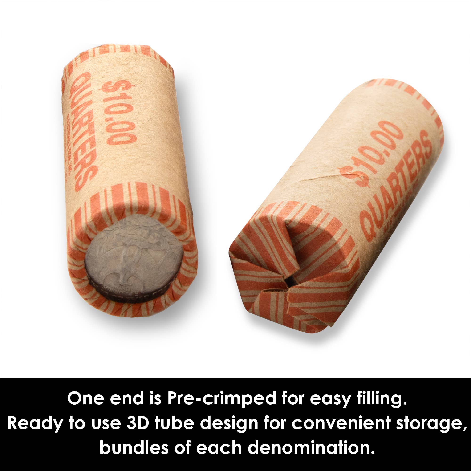 BAZIC Products - Wholesale Coin Purse - Unisex - Quarter Coin Wrappers (36/Pack)3