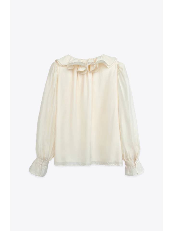 ELLI WHITE - Wholesale Blouse - Women's - Blouse with ruffled collar5