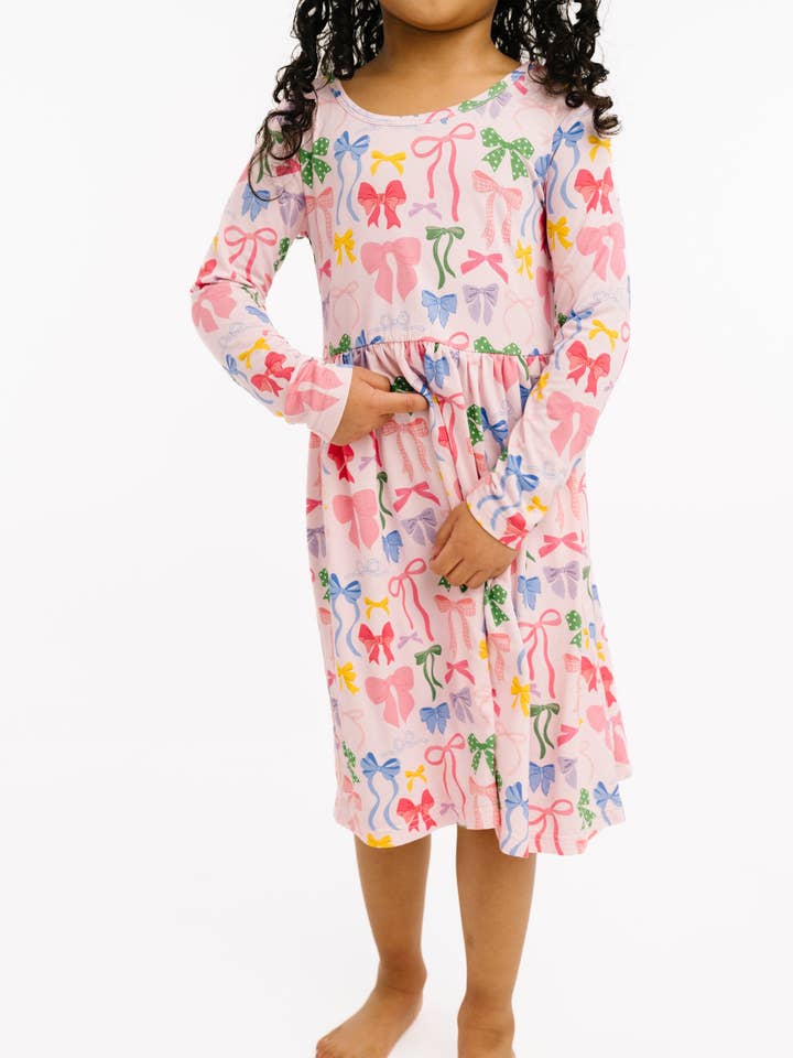 Bow Collection Bamboo Dress for wholesale by Little One Shop