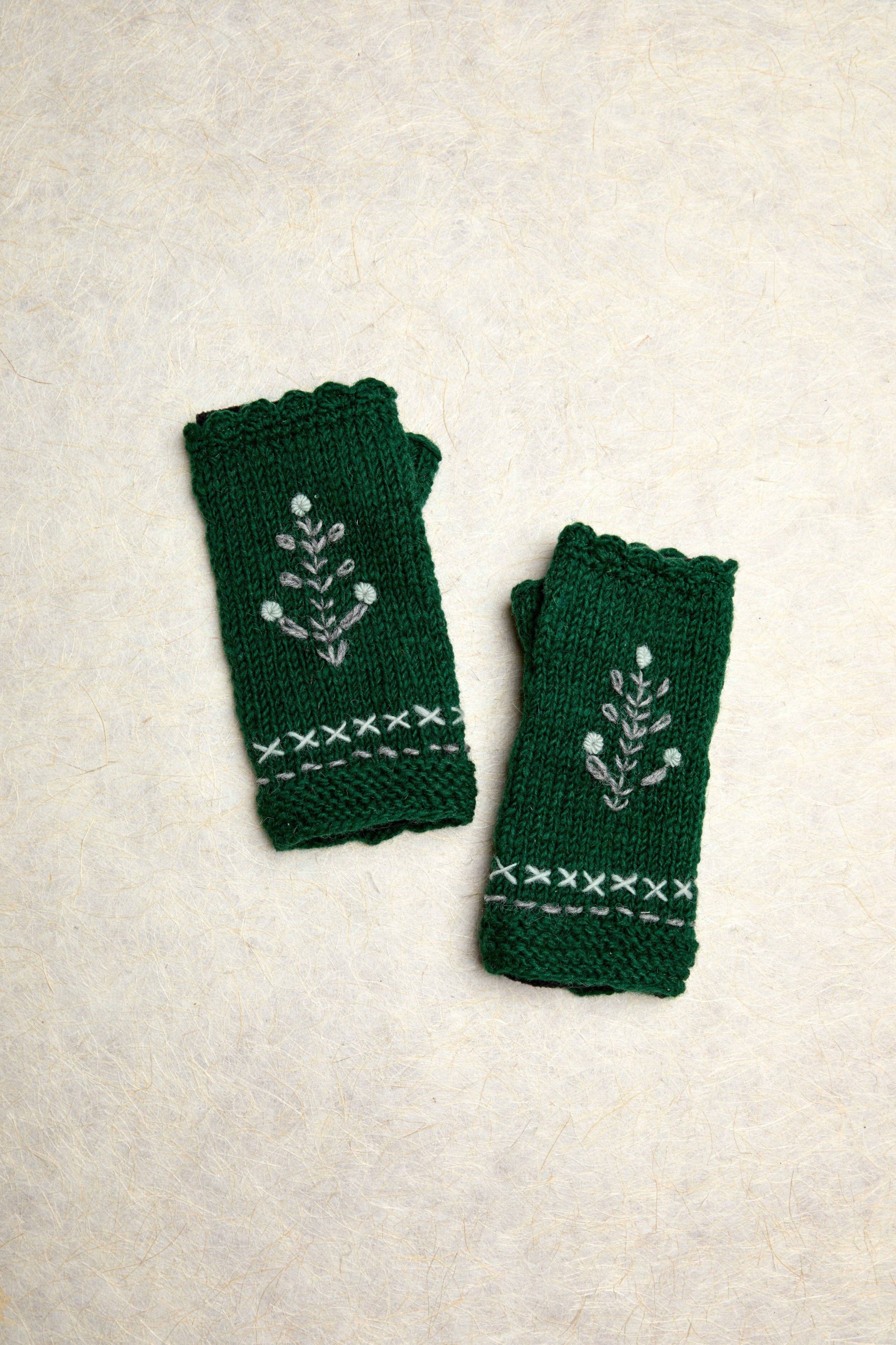 By Many Hands - Wholesale Hand Warmer - Daphne Evergreen Knit Handwarmers